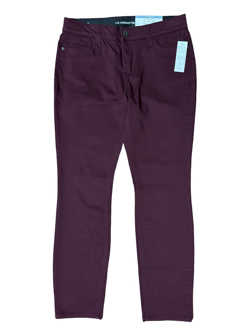 Liz Claiborne Classic Deep Plum Pants Skinny Pants
